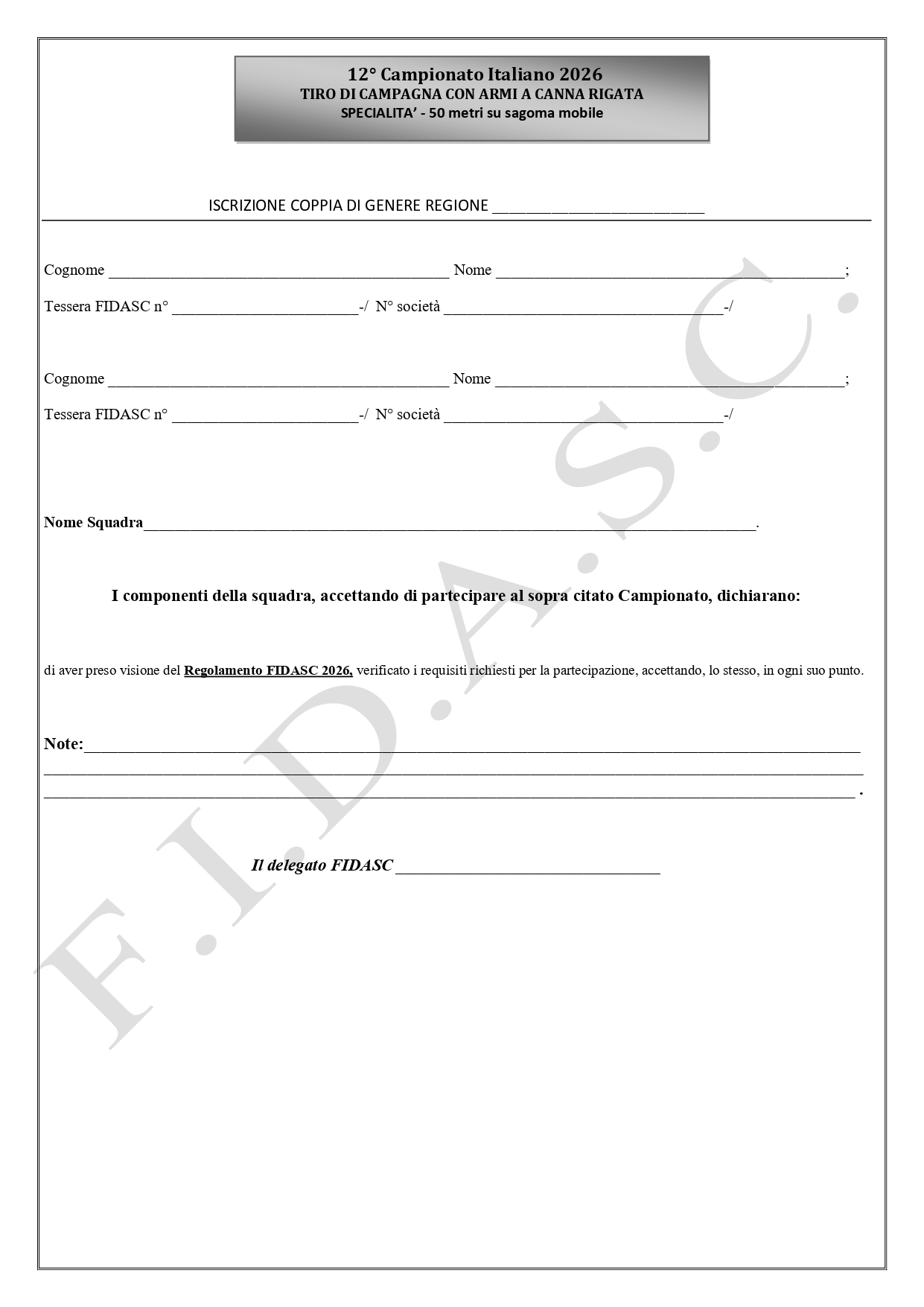 Modulo iscrizione Campionato italiano Coppia di Genere page 0001