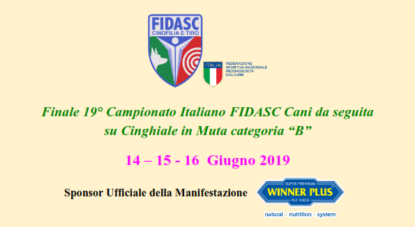 19° Campionato Italiano con cani da seguita in muta su cinghiale Ctg. "B"