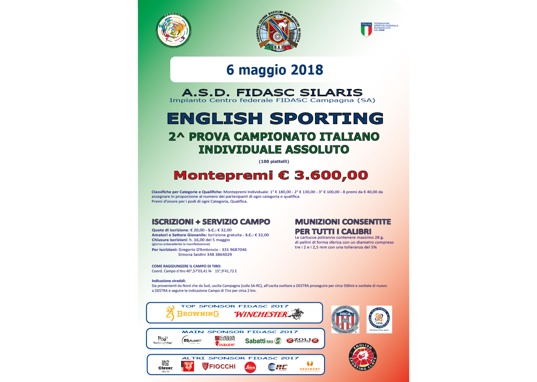 English Sporting - 2^ Prova Campionato Italiano Individuale Assoluto
