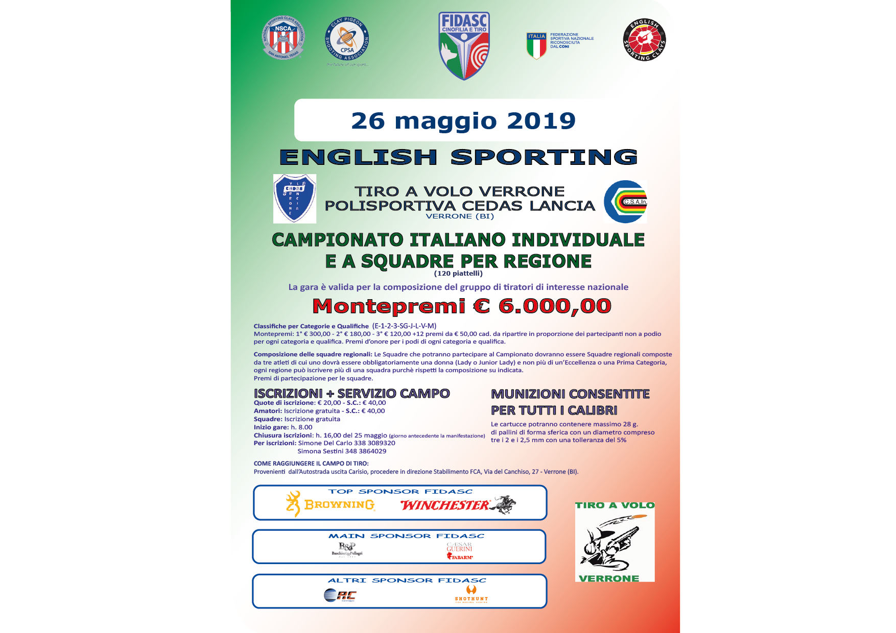 ENGLISH SPORTING - Campionato Italiano individuale e a squadre per Regione