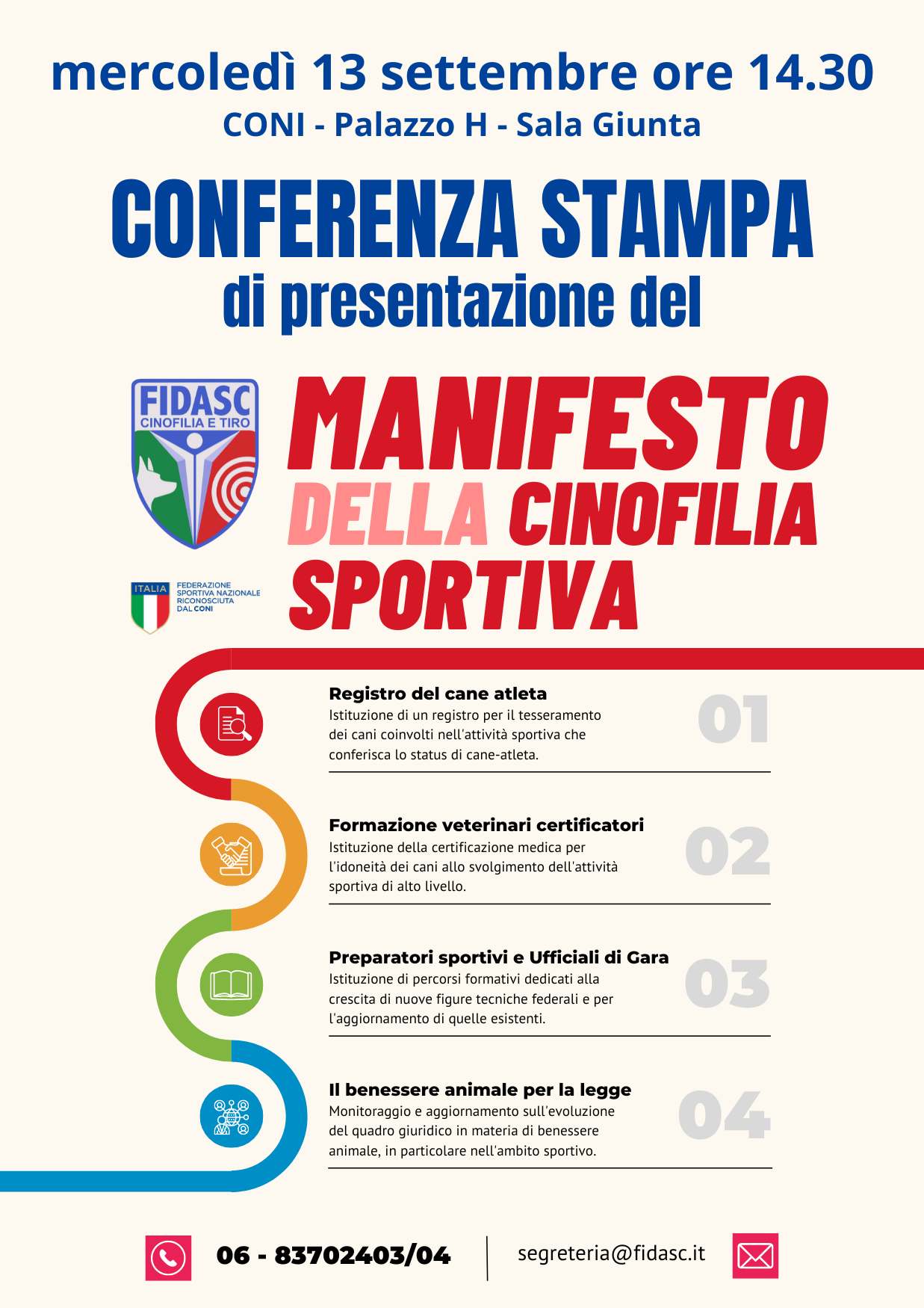 Conferenza stampa di presentazione del Manifesto della Cinofilia Sportiva
