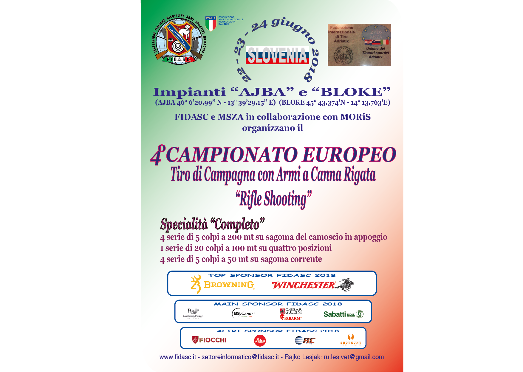 4° Campionato Europeo Tiro di Campagna "Completo"