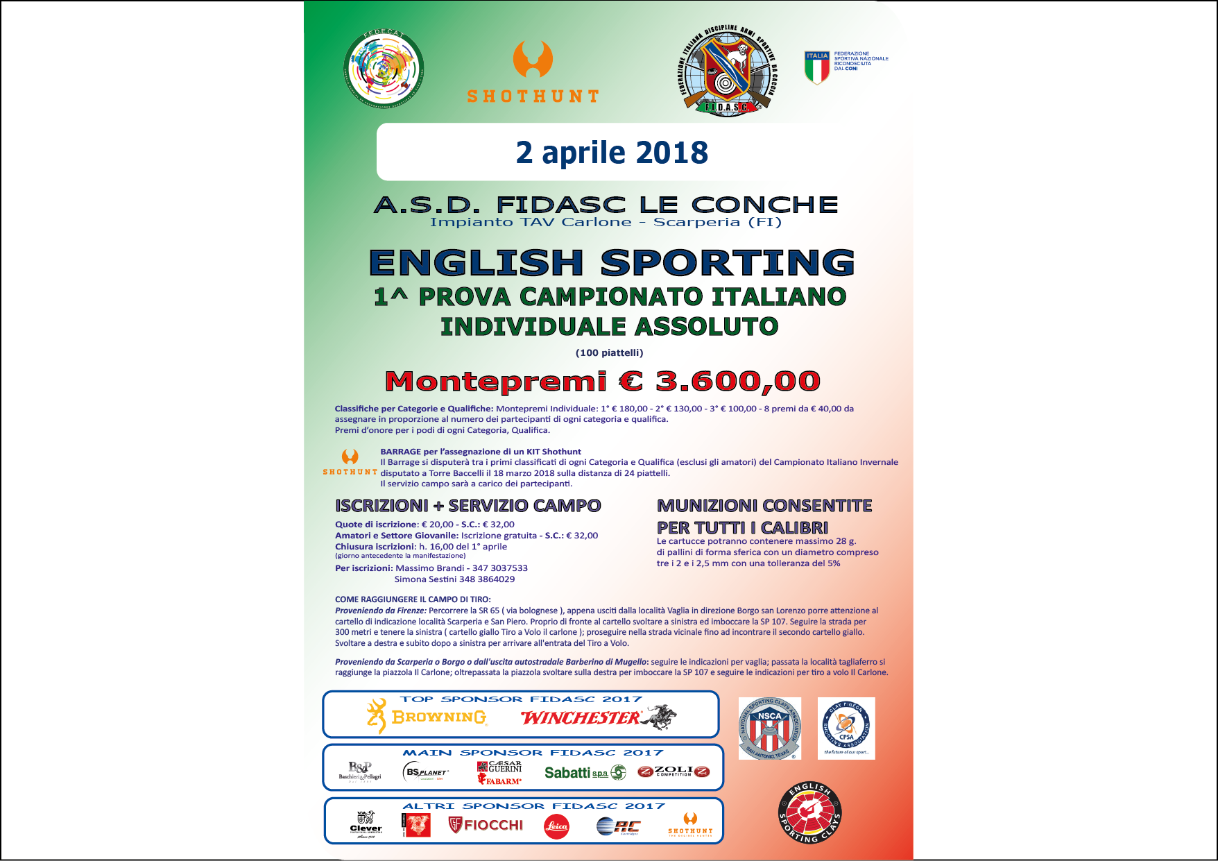 English Sporting - 1^ Prova Campionato Italiano Assoluto